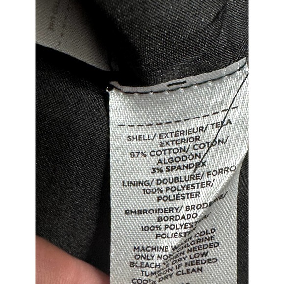 Loft Black Floral Embroidery Straight Mini Skirt 8 Side Zip Cottagecore NWT - Picture 9 of 9